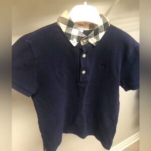 Authentic Burberry polo for boys nave blue size 7